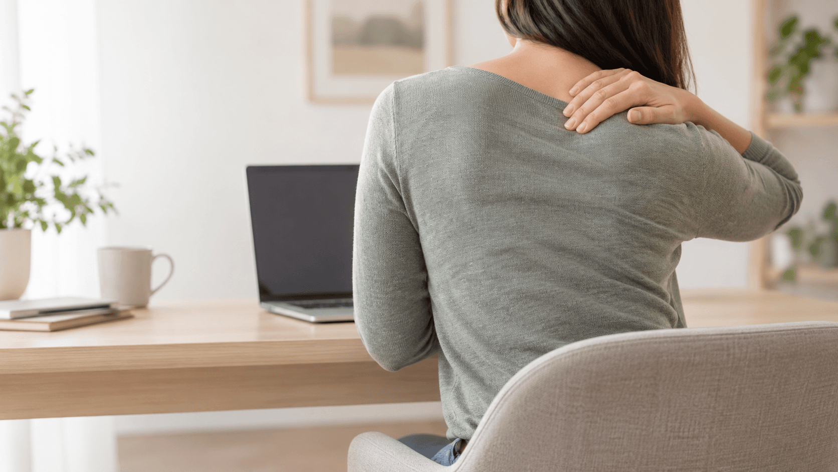 Posture-related discomfort illustration